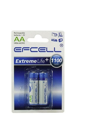 EFCELL 1100 Mah Şarj Edilebilir Kalem Pil 2'li EF1100